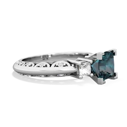 Alexandrite Eternal Embrace Engagement 14K White Gold ring C2001