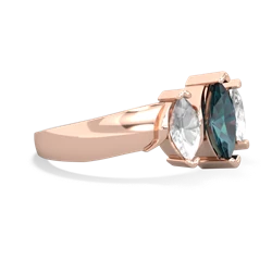 Alexandrite Three Peeks 14K Rose Gold ring R2433