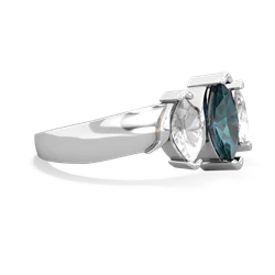 Alexandrite Three Peeks 14K White Gold ring R2433