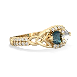 Alexandrite Sparkling Celtic Knot 14K Yellow Gold ring R2645