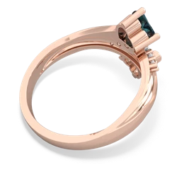 Alexandrite Heart To Heart 14K Rose Gold ring R2064