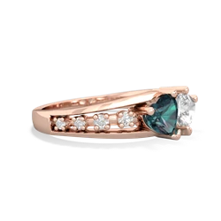 Alexandrite Heart To Heart 14K Rose Gold ring R3342