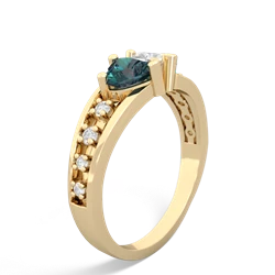 Alexandrite Heart To Heart 14K Yellow Gold ring R3342