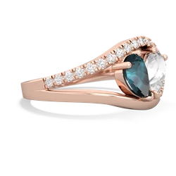 Alexandrite Nestled Heart Keepsake 14K Rose Gold ring R5650