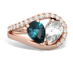 Alexandrite Nestled Heart Keepsake 14K Rose Gold ring R5650