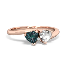 Alexandrite Sweethearts 14K Rose Gold ring R5260