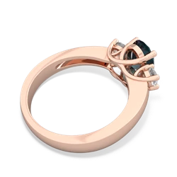 Alexandrite Three Stone Oval Trellis 14K Rose Gold ring R4024