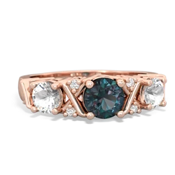 Alexandrite Hugs And Kisses 14K Rose Gold ring R5016