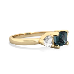 Alexandrite Three Stone 14K Yellow Gold ring R5235