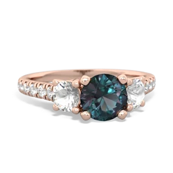 Alexandrite Pave Trellis 14K Rose Gold ring R5500