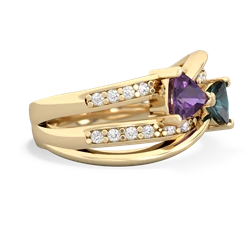 Amethyst Bowtie 14K Yellow Gold ring R2360