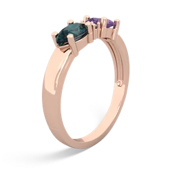 Amethyst Pear Bowtie 14K Rose Gold ring R0865