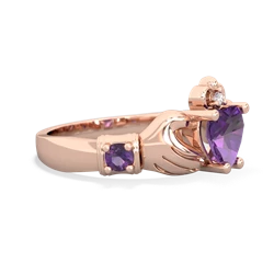 Smoky Quartz Claddagh Keepsake 14K Rose Gold ring R5245