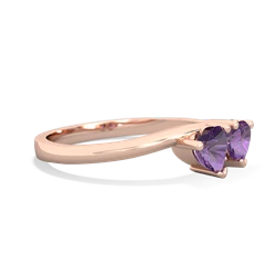 Amethyst Sweethearts 14K Rose Gold ring R5260