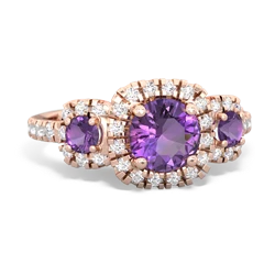 Tanzanite Regal Halo 14K Rose Gold ring R5350