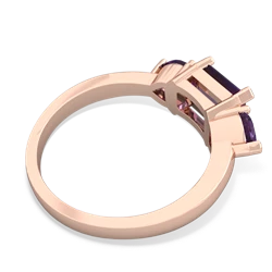 Amethyst Three Stone 14K Rose Gold ring R5235