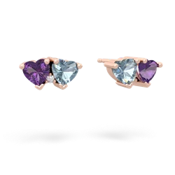 Amethyst Sweethearts 14K Rose Gold earrings E5260