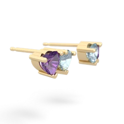 Amethyst Sweethearts 14K Yellow Gold earrings E5260