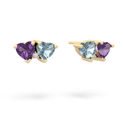 Amethyst Sweethearts 14K Yellow Gold earrings E5260