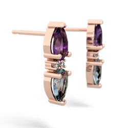 Amethyst Bowtie Drop 14K Rose Gold earrings E0865