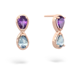 Amethyst Infinity 14K Rose Gold earrings E5050