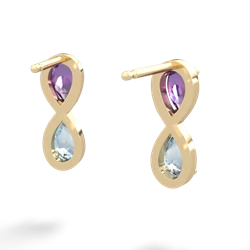 Amethyst Infinity 14K Yellow Gold earrings E5050