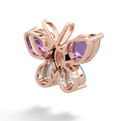 Amethyst Butterfly 14K Rose Gold pendant P2215