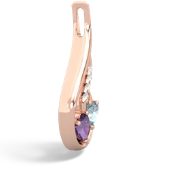 Amethyst Keepsake Curves 14K Rose Gold pendant P5450