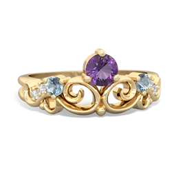 Amethyst Crown Keepsake 14K Yellow Gold ring R5740