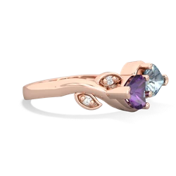 Amethyst Floral Elegance 14K Rose Gold ring R5790