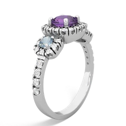 Amethyst Regal Halo 14K White Gold ring R5350