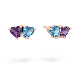 Amethyst Sweethearts 14K Rose Gold earrings E5260