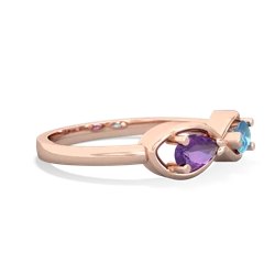 Amethyst Infinity 14K Rose Gold ring R5050