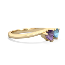 Amethyst Sweethearts 14K Yellow Gold ring R5260