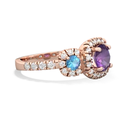 Amethyst Regal Halo 14K Rose Gold ring R5350