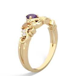 Amethyst Crown Keepsake 14K Yellow Gold ring R5740