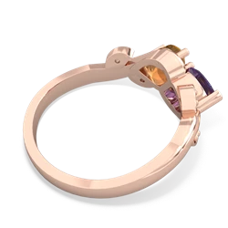 Amethyst Floral Elegance 14K Rose Gold ring R5790