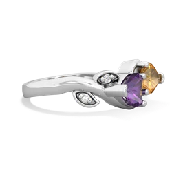 Amethyst Floral Elegance 14K White Gold ring R5790