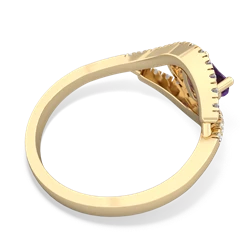 Amethyst Mother And Child 14K Yellow Gold ring R3010