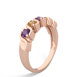 Amethyst Anniversary Band 14K Rose Gold ring R2089