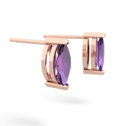 Amethyst 8X4mm Marquise Stud 14K Rose Gold earrings E1701