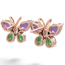 Amethyst Butterfly 14K Rose Gold earrings E2215