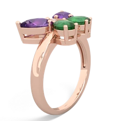 Amethyst Butterfly 14K Rose Gold ring R2215