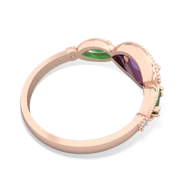 Amethyst Milgrain Marquise 14K Rose Gold ring R5700