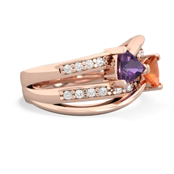 Amethyst Bowtie 14K Rose Gold ring R2360