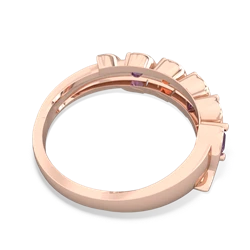 Amethyst Anniversary Band 14K Rose Gold ring R2089