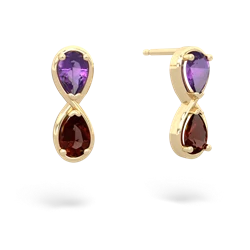 Amethyst Infinity 14K Yellow Gold earrings E5050