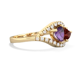 Amethyst Mother And Child 14K Yellow Gold ring R3010