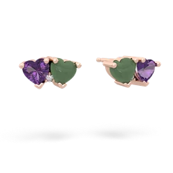 Amethyst Sweethearts 14K Rose Gold earrings E5260