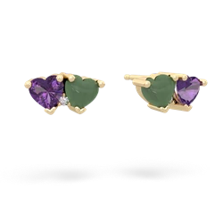 Amethyst Sweethearts 14K Yellow Gold earrings E5260